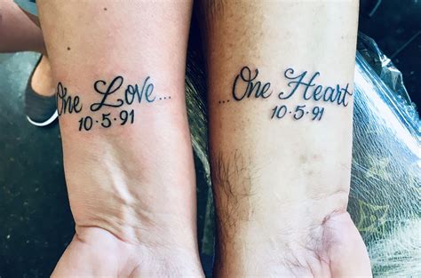 tattoos with wedding date|50th wedding anniversary tattoos.